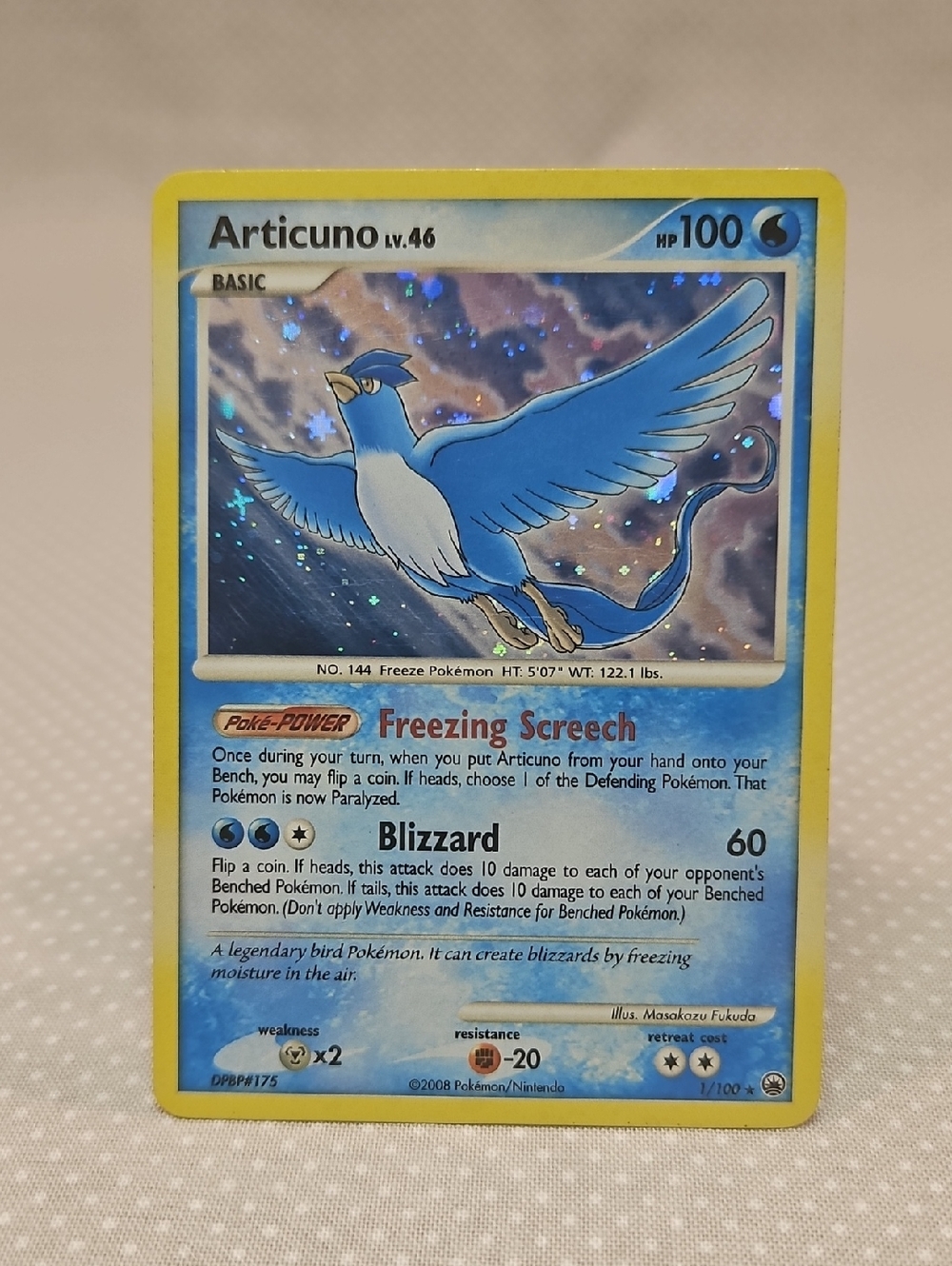 2008 Pokemon Articuno LV.46 1/100 Holo Majestic Dawn